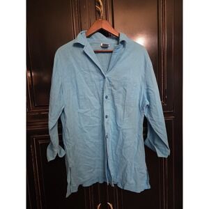 Liz Baker XLT, Linen/cotton Blend LS Button Up, Spring, Easter, Airy